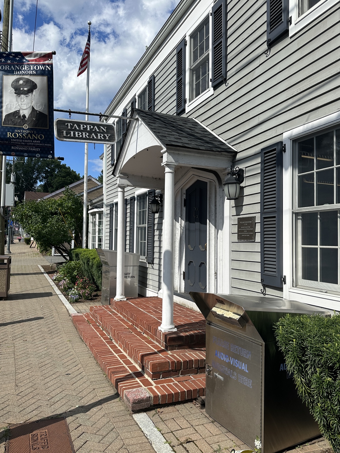 Tappan Free Library and its Main Street entrance